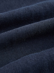 Marineblau/blau - Elegante Smart Front Leinen-Blend Hosen mit Weitem Bein - Bild 6 von 7