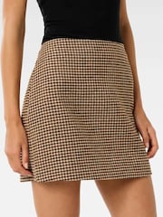 Forever New Brown Kaia Check Mini Skirt - Image 4 of 5