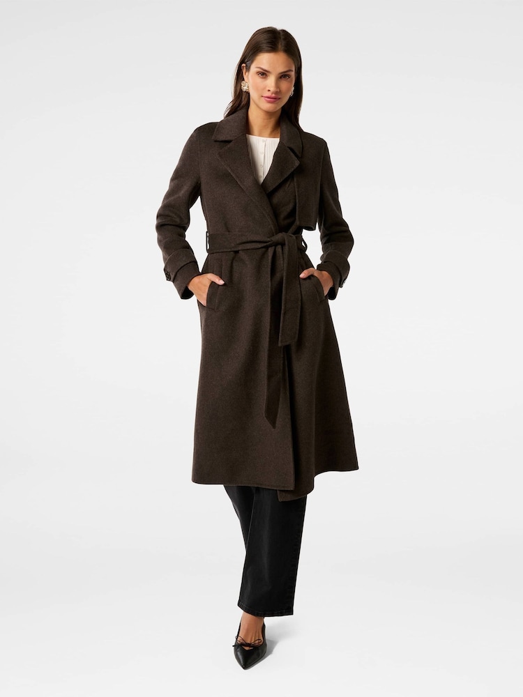 Forever New Brown Elise Felled Trench Coat - Image 1 of 5 Forever New Brown Elise Felled Trench Coat - Image 1 of 5