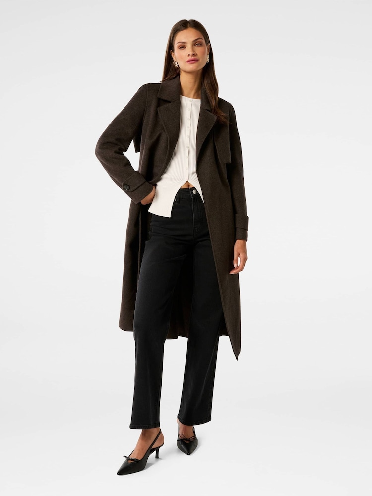 Forever New Brown Elise Felled Trench Coat - Image 5 of 5 Forever New Brown Elise Felled Trench Coat - Image 5 of 5