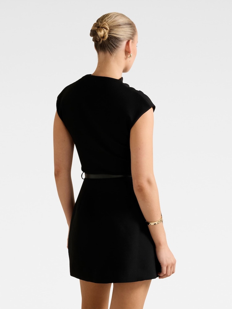 Forever New Black Natalie 2-In-1 Mini Dress - Image 2 of 5 Forever New Black Natalie 2-In-1 Mini Dress - Image 2 of 5