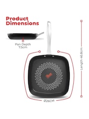 Tower Black Smart Start Ultra Forged 26cm Grill Pan - Image 12 of 12