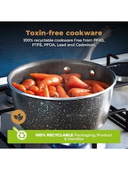 Tower Graphite Cerastone Pro 18cm Saucepan with Glass Lid - Image 6 of 12