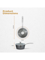 Tower Graphite Cerastone Pro 18cm Saucepan with Glass Lid - Image 8 of 12