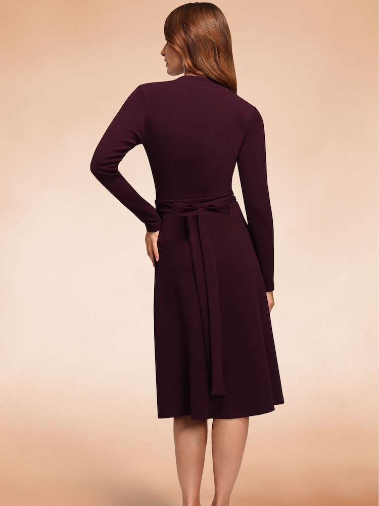 Hot Squash Purple The Wrap Dress - Image 2 of 6 Hot Squash Purple The Wrap Dress - Image 2 of 6