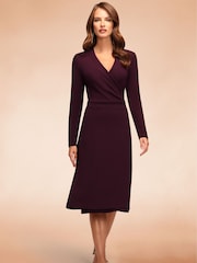 Hot Squash Purple The Wrap Dress - Image 3 of 6