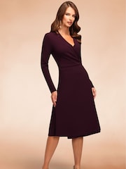 Hot Squash Purple The Wrap Dress - Image 4 of 6