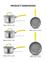 Sur La Table Yellow Colour Me Happy Cookware 5 Piece Set - Image 6 of 8