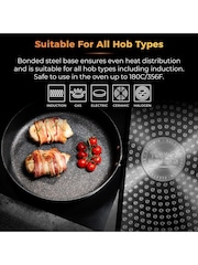 Tower Black 30cm Stone Coated Frying Pan - Image 4 of 10