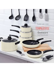 Swan 3 Piece Cream Townhouse Saucepan Set - Image 9 of 9
