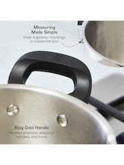 Swan Stainless Steel Casserole Dish 24cm - Image 5 of 9