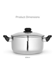 Swan Stainless Steel Casserole Dish 24cm - Image 6 of 9