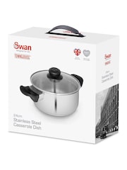 Swan Stainless Steel Casserole Dish 24cm - Image 8 of 9