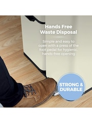 Tower Cream 60L 3 Compartments Pedal Bin - Image 4 of 8