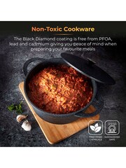 Tower Black 28cm Casserole Dish with Aluminium Lid - Image 7 of 12