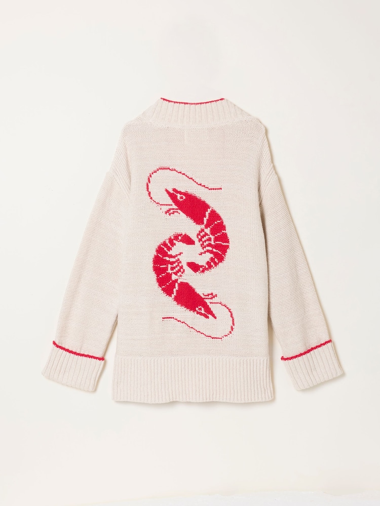 FatFace Ivory Shrimp Cardigan - Image 8 of 8