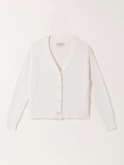 FatFace Suzie White Knitted Cardigan - Image 5 of 5