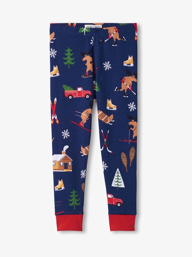 Hatley Blue Winter Cabin Kids Pyjamas Set - Slika 3 iz 3