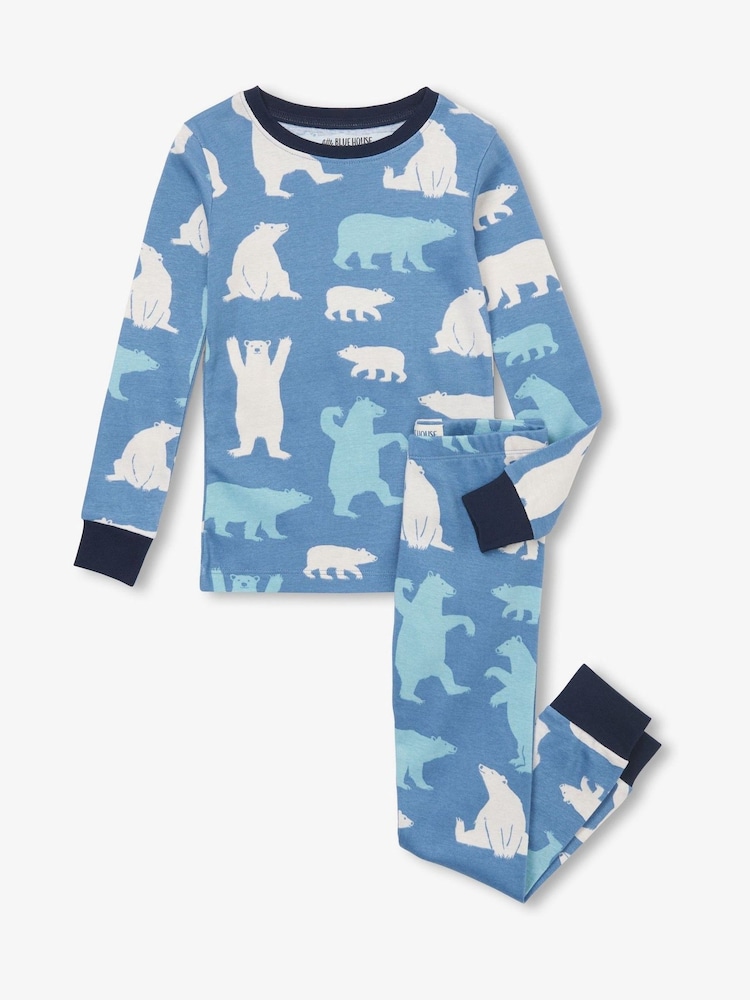 Hatley Blue Polar Bears Kids Pyjamas Set - Image 2 of 4 Hatley Blue Polar Bears Kids Pyjamas Set - Image 2 of 4