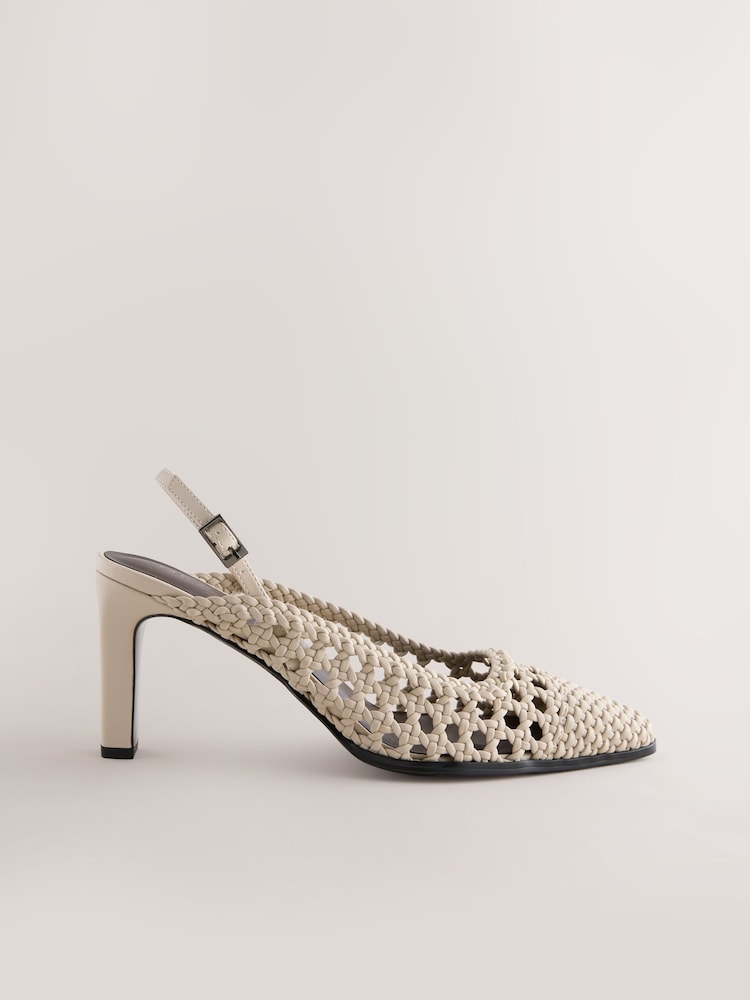 Bone Forever Comfort Weave Slingback Heels - Image 1 of 5