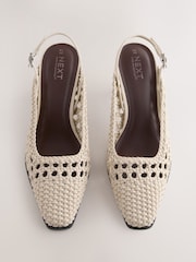 Bone Forever Comfort Weave Slingback Heels - Image 2 of 5