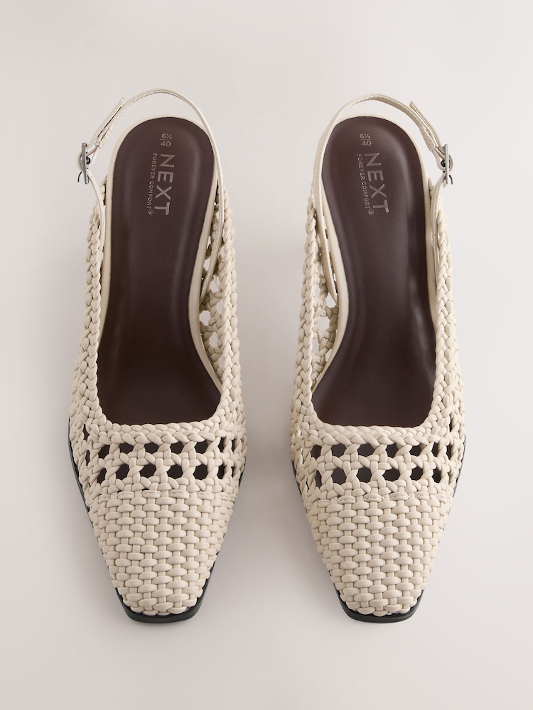 Bone Forever Comfort Weave Slingback Heels - Image 2 of 5