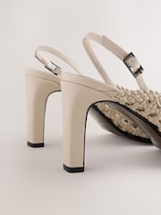 Bone Forever Comfort Weave Slingback Heels - Image 4 of 5