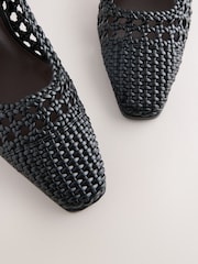 Black Forever Comfort Weave Slingback Heels - Image 3 of 5