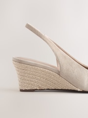 Nude Forever Comfort® Leather Closed Toe Slingback Wedges - Image 10 of 10