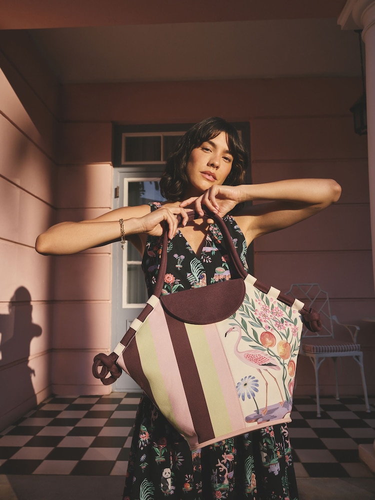 Cath Kidston Pink Knot Shoulder Bag - Image 1 of 4 Cath Kidston Pink Knot Shoulder Bag - Image 1 of 4