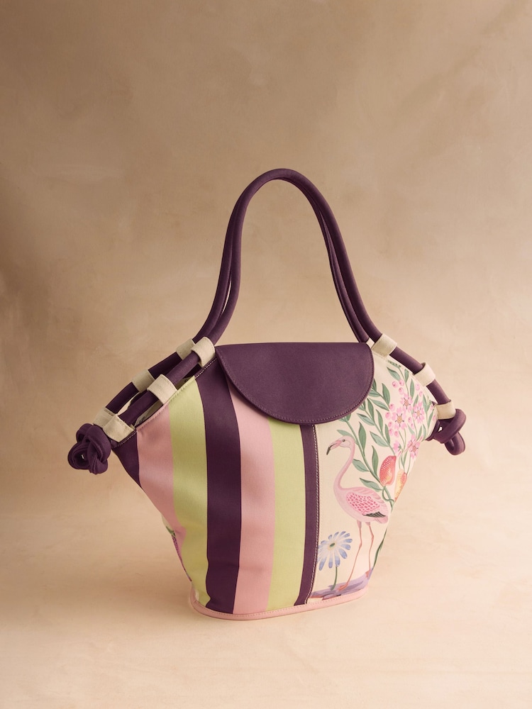 Cath Kidston Pink Knot Shoulder Bag - Image 2 of 4 Cath Kidston Pink Knot Shoulder Bag - Image 2 of 4