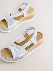 أبيض - Forever Comfort® Open Toe Wedge Sandals With Sparkle Trim - صورة 10 من 11