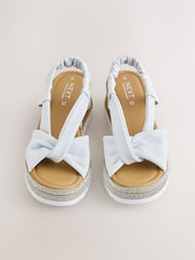 أبيض - Forever Comfort® Open Toe Wedge Sandals With Sparkle Trim - صورة 8 من 11
