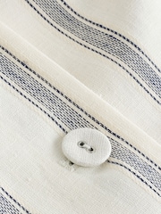 Ecru Stripe N. Premium Linen Blend Waistcoat - Image 3 of 4