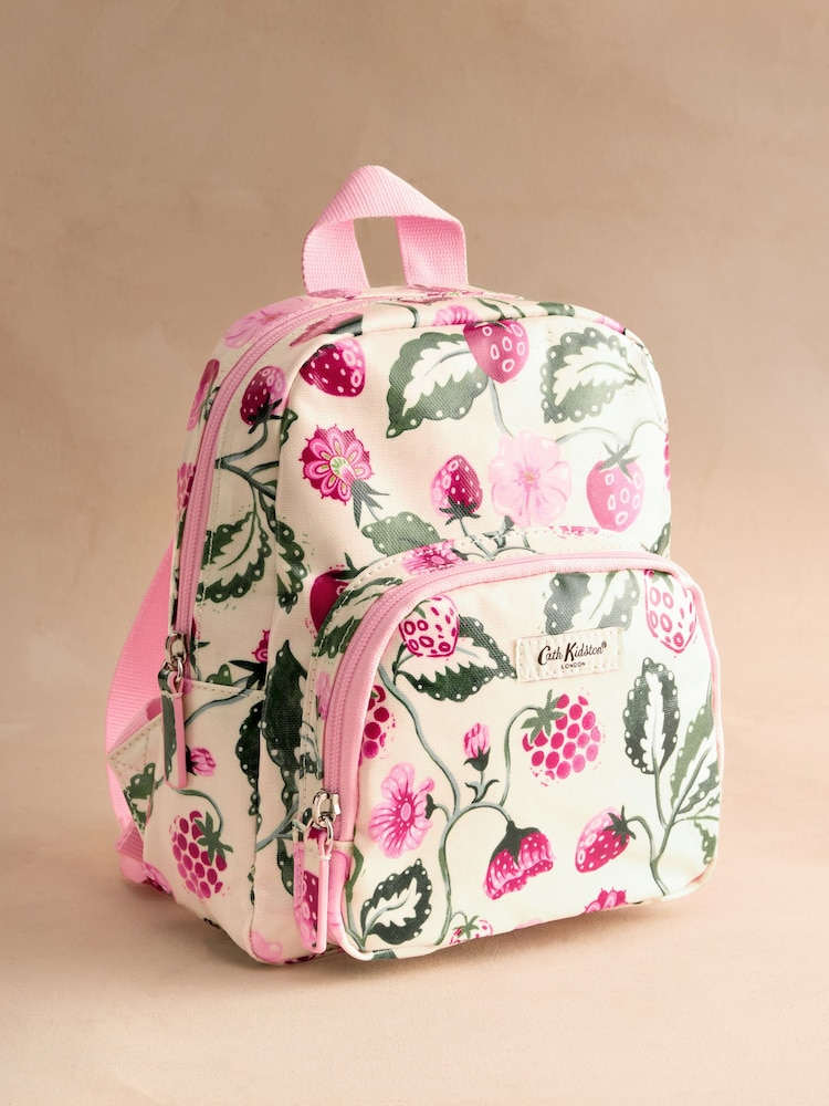 Cath Kidston Pink Raspberry Garden Print Mini Backpack - Image 1 of 9