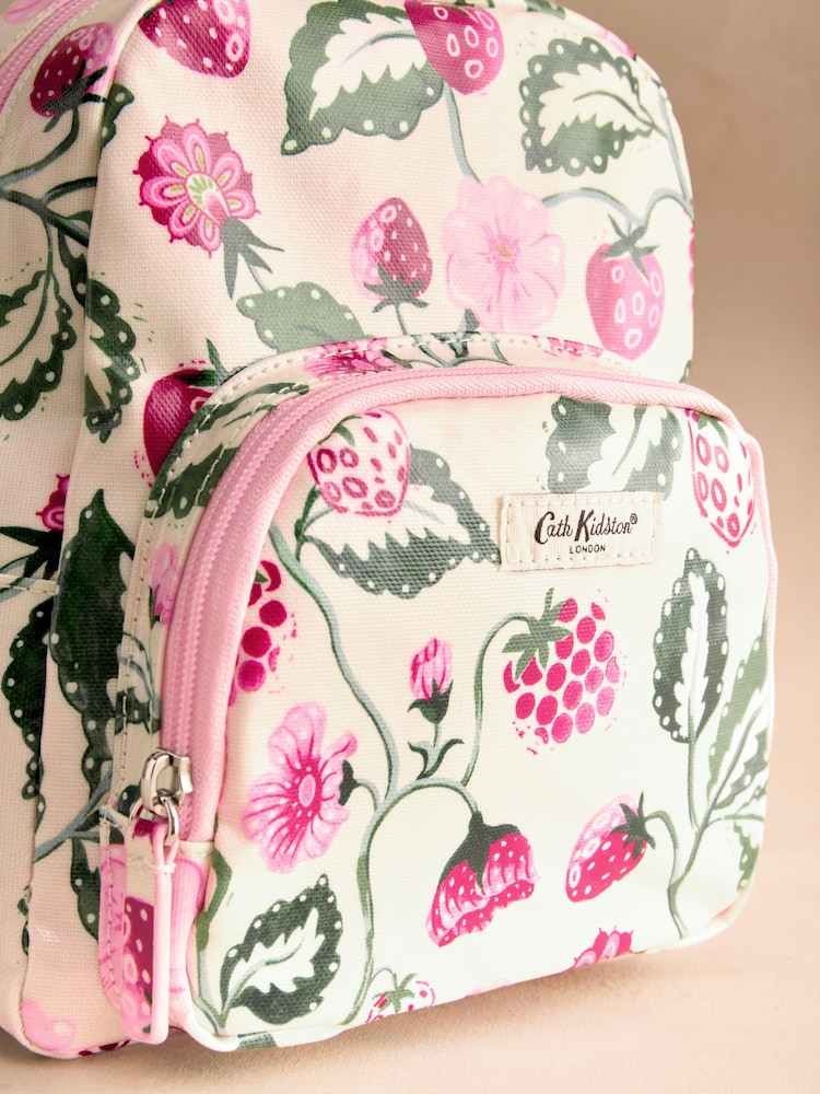 Cath Kidston Pink Raspberry Garden Print Mini Backpack - Image 2 of 9