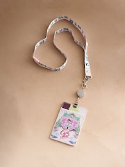 Cath Kidston Pink Hotel Print Retractable Lanyard - Image 1 of 3