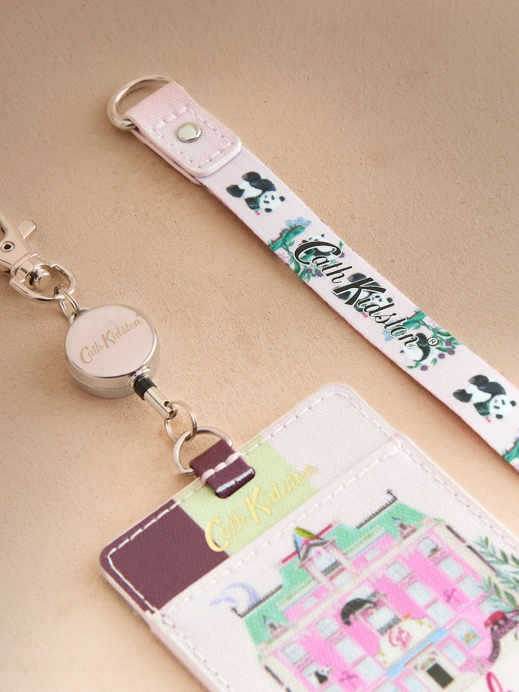 Cath Kidston Pink Hotel Print Retractable Lanyard - Image 2 of 3