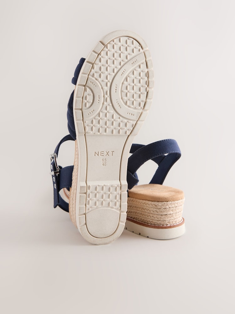 Navy Forever Comfort® Cross Over Wedges - Image 10 of 10
