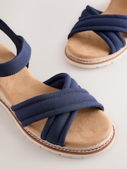 Navy Forever Comfort® Cross Over Wedges - Image 7 of 10