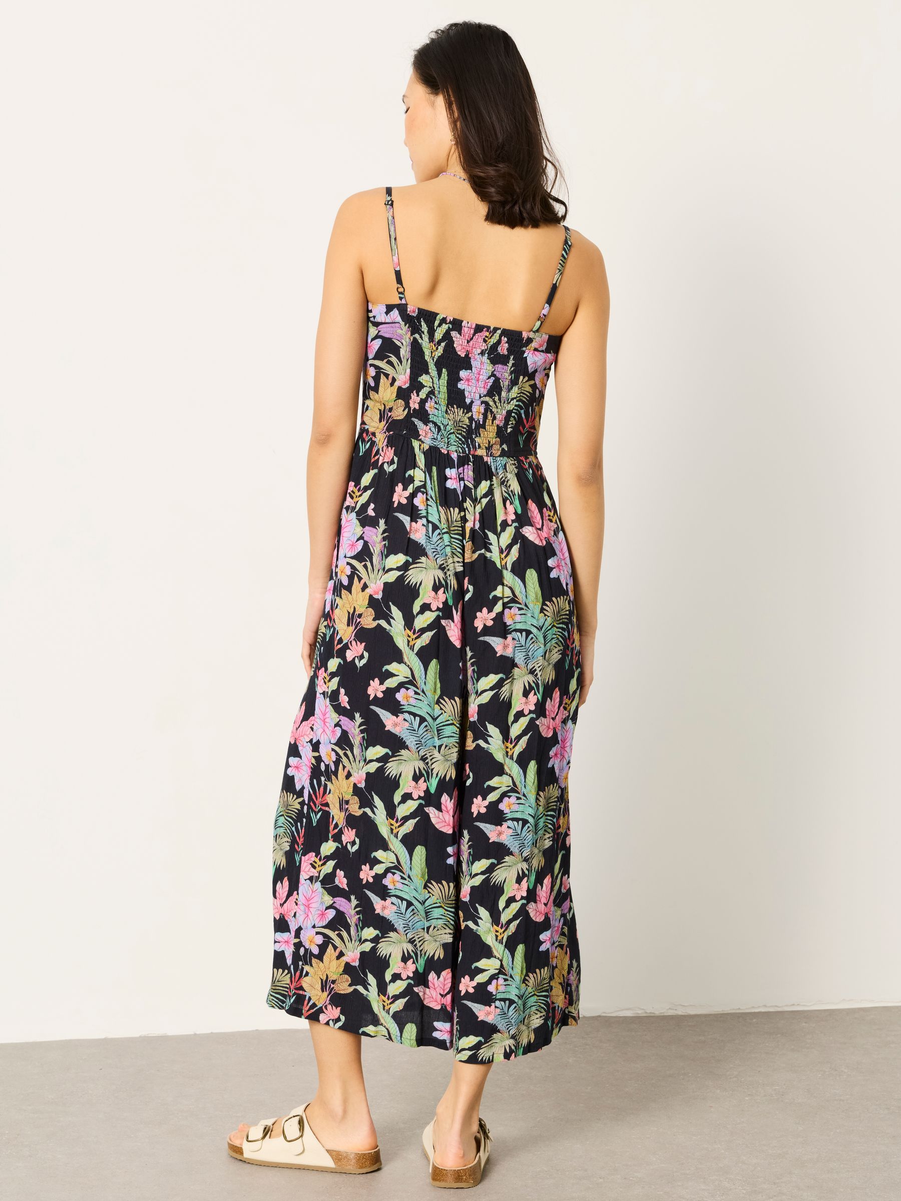 Buy FatFace Salma Black Tropical Jumpsuit from the Next UK online shop
