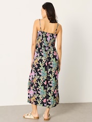 FatFace Salma Black Tropical Jumpsuit - Image 3 of 7