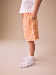 Pink/Yellow Gingham - Pantalones cortos oversize (3-16 años) - Imagen 4 de 8