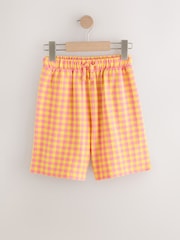 Pink/Yellow Gingham - Pantalones cortos oversize (3-16 años) - Imagen 5 de 8