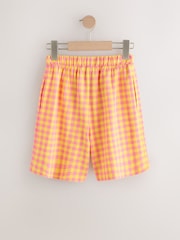 Pink/Yellow Gingham - Pantalones cortos oversize (3-16 años) - Imagen 6 de 8