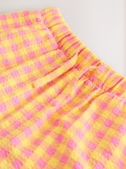 Pink/Yellow Gingham - Pantalones cortos oversize (3-16 años) - Imagen 7 de 8