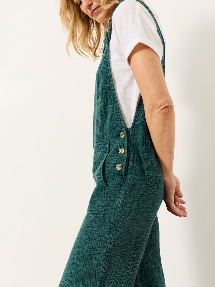 FatFace Teal Blue Raffles Jumpsuit - Image 2 of 6