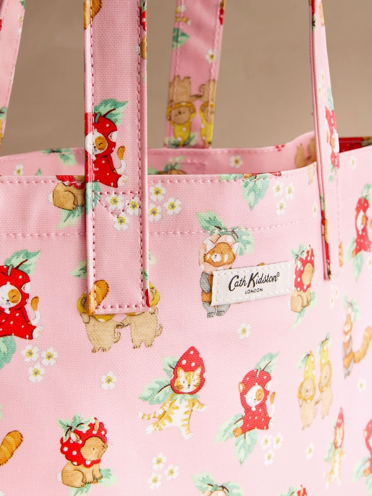 Cath Kidston Pink Cat/Dog Print Large Book Bag - Image 2 of 3 Cath Kidston Pink Cat/Dog Print Large Book Bag - Image 2 of 3
