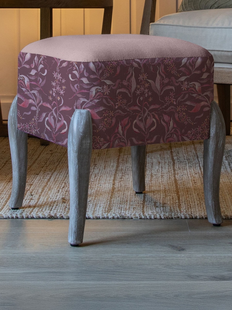 Voyage Maison Purple Carrara Printed Ralf Footstool - Image 1 of 2 Voyage Maison Purple Carrara Printed Ralf Footstool - Image 1 of 2