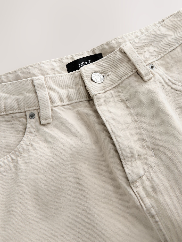 Neutral Stone Denim Maxi Column Skirt - Image 3 of 3